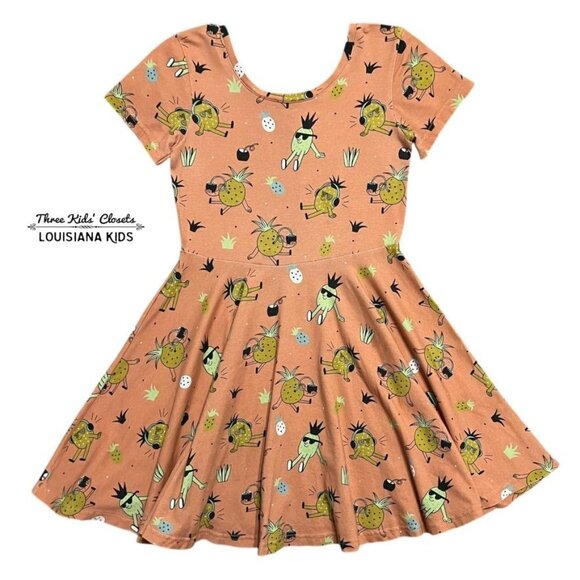 Raspberry Republic Sz 128/134 (7-9Y) Pineapple Punch Twirl Dress - Picture 1 of 7